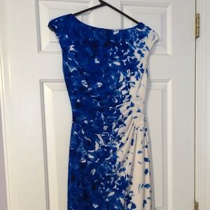 Lauren Ralph Lauren Blue Floral Cocktail Dress
